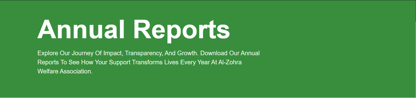 Annual Reports Banner